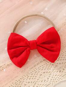 2 pezzi/set Abito da principessa e fascia per capelli con fiocco per bambine, stampa a ciliegie, colore a blocchi, morbido e confortevole, adatto per uso quotidiano, vacanze, feste - Multicolore - Visualizzare 9