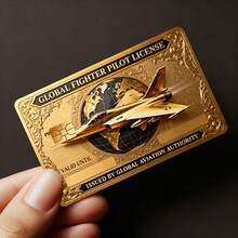 Pegatina de tarjeta de crédito de avión dorado brillante de lujo, adecuada para EBT, transporte, llaves, tarjetas de crédito, tarjetas de débito, protección de tarjetas bancarias, sin burbujas, de alta calidad, diseñada para tarjetas pequeñas - A - Ver 4