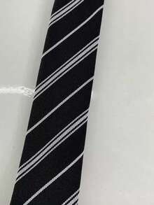 1pc Striped Handmade Unisex Necktie, Suitable For Casual, Street, Daily, Party Occasions - Multicolor - View 3