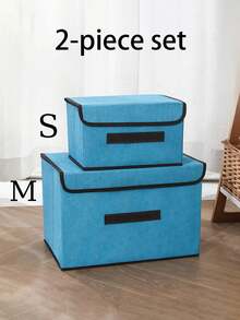 Scatola di stoccaggio pieghevole in tessuto ad alta capacità con coperchio antipolvere, organizer di stoccaggio con specifiche di dimensioni multiple, con maniglia integrata, disponibile in vari eleganti colori Morandi solidi, realizzato in morbido tessuto di lino premium con struttura stabile - Multicolore - Visualizzare 35