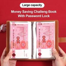 100 kuvert, anteckningsbok, sparandeutmaning, sparpärm, återanvändbar budgetbok för sparandeutmaningar - Flerfärgad - Visa 9