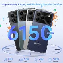 DOOGEE Note 56 Plus Android 16 智慧型手機 無合約，優雅簡約設計，48GB+256GB，6.56" 90Hz 螢幕，八核 4G 行動電話，50MP AI 相機，雙卡雙待，Widevine L1，GPS NFC - 自然色 - 查看 4