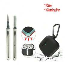 Funda protectora de silicona resistente a los golpes compatible con Pro3/Pro2/4/3 con bolígrafo de limpieza, 2.5mm - Negro - Ver 10