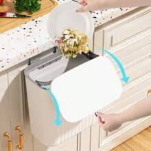 Thùng rác treo tường có nắp, thùng rác treo mỏng tiện dụng cho phòng tắm, phòng khách, nhà bếp và phòng ngủ. - Xem 8