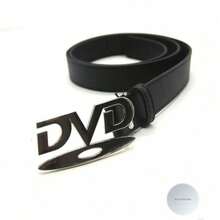 Unisex Retro DVD Buckle Decorative Belt, Black & White Multifunctional Belt Suitable For Jeans, Women's Gift 8ZAM - Black - View 3