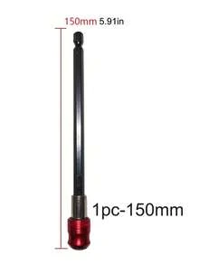 Set 3 buah Pemegang Mata Bor Magnetik Hitam, Panjang 60mm, 100mm, 150mm dengan Tangkai Heksagonal 1/4", Cocok untuk Mata Obeng, Mur, Mata Bor, dan Soket - Adaptor Mata Bor Ekstensi Mudah untuk Pekerjaan yang Efisien, Peralatan Pria - Hitam - View 22