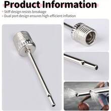 10pcs Inflation Needles, Suitable For Football, Basketball And Rugby Air Pump Parts, Stainless Steel Inflation Needle Set, Portable Air Pump, Essential For Basketball, Football, Volleyball Balls, Necessary For Gym, School Playground, Batteries Not Included - Multicolor - View 7