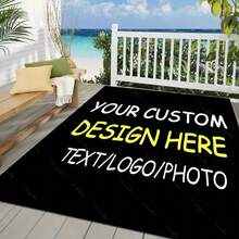 A Customized Personalized Carpet With Text, Photos, And Logos, Suitable For Outdoor RV Use, Such As In Gardens, Camping, Balconies, Indoor And Outdoor Entry Mats. It Makes A Perfect Gift For Christmas, Halloween, Thanksgiving, Birthdays,2D Flat Personalized Flannel Material Area Rugs, Local Printed Custom Your Image/Text/Photo Rug, Custom Rug, Personalized Gifts, Personalized Rug, Personalized Home Decor, Custom Gift Rug Custom Decorative Rug, Party Daily Anniversary Party Valentine's Day Wedding Anniversary Easter Mother's Day Graduation Father's Day Birthdays Anniversaries Thanksgiving, Christmas, Halloween, New Year's Carpet, Home Decor, Living Room Carpet, Living Room Rug, Bedroom Rug, Outdoor Rug , Floor Carpet, Home Decor Rugs, Home Stay Hotel, Washable Area Rugs Large Area Rug Soft Rug Accent Rug For Dining Room, Office, Living Room Bedroom Indoor Game Room Non-Slip Machine Washable Carpet Decorative Gift - Nhiều màu - Xem 2