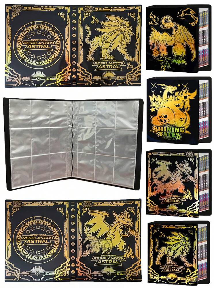 Album na karty kolekcjonerskie Pokemon (pojemność 120-216 kart) – segregator na 4-9 kart, wodoodporny materiał, zaprojektowany do kart TCG; klasyczny design z motywem Pokemon, idealny prezent dla kolekcjonerów - Album na karty - Zobacz 1