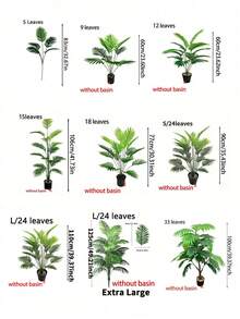 Bộ 2 cây giả, cao 60-125cm, bao gồm cây cọ giả, lá cọ nhiệt đới và cây thân cao. Lá Monstera bằng nhựa trông như thật, thích hợp để trang trí nhà cửa, nhà bếp, ngoài trời và văn phòng trong nhà. - Nhiều màu - Xem 12