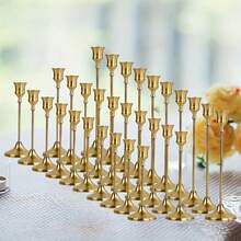 30/12pcs Minimalist Single-Head Electroplated Iron Candle Holder Decor, Romantic European Style Home Candlelight Dinner Wedding Decoration, Table Centerpiece, Suitable For Various Holidays, Room Decor (Candles Not Included) - Multicolor - View 3