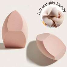 2pcs Fashion Pink Giant , Giant Makeup Blender, Hydrophilic Material, Expands When Wet, Quick Makeup Application, Soft & Skin-Friendly, Foundation Sponge, Reusable, Non-Shedding, High Density, High Resilience, Non-Deformable, Preferred Makeup Tool - Khaki - View 5