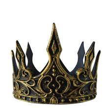 1件皇家国王皇冠，可调节皇家王子头饰，中世纪国王服装配饰，3D立体舞台表演道具，适用于角色扮演、圣诞节、生日、中东斋月装饰、月亮皇冠、头箍、服装皇冠、发饰、婚礼、皇冠、头冠、新娘配饰、头饰 - 彩色 - 查看 14