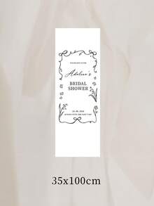 1pc Custom Wedding Welcome Banner, Custom Text,Custom Text Bridal Shower Banner, Bachelorette Party Backdrop Decoration,Minimalist Wedding Entrance Decoration - Multicolor - View 22