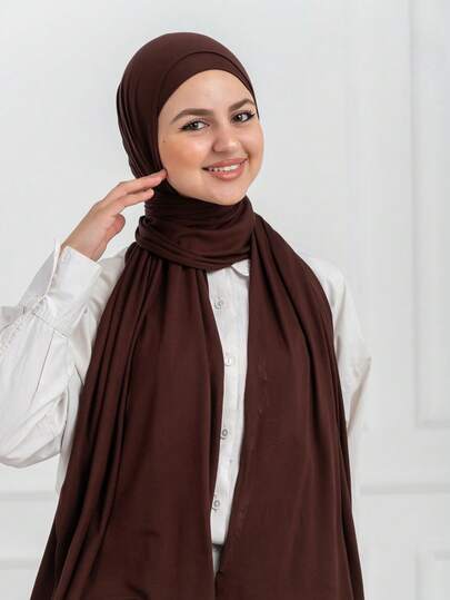 2pcs Muslim Hijab Set:1pc Jersey Hijab And 1pc Undercap Package, Perfectly Color-Coordinated, Soft And Comfortable Fabric, Suitable For All Seasons And Various Occasions.