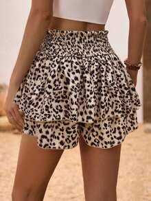 Quần short nữ họa tiết da báo, kiểu dáng thường ngày, thích hợp cho mùa hè. - Nhiều màu - Xem 2