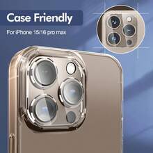 3片装相机镜头保护膜，兼容苹果手机，防水、防震、防摔、防刮、防指纹、全覆盖 - 無色 - 查看 3