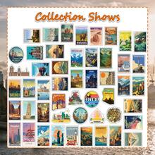 50Pcs Travel Stickers Luggage Stickers Country Stickers Outdoor Stickers Graffiti Stickers Vinyl Waterproof Stickers Aesthetic Laptop Sticker Pack Skateboard Stickers Water Bottle Stickers Notebook Stickers Scrapbook Supplies Scrapbooking - C - View 4