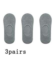 3/5双装男士隐形无痕袜，超柔软棉质防滑隐形袜，带硅胶后跟防滑设计，透气鞋套，适用于乐福鞋、平底鞋和运动鞋 - 彩色 - 查看 13