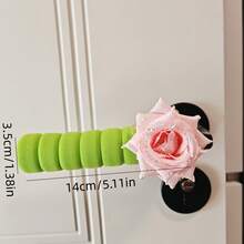 Realistic Rose Flower Doorknob Cover, Decorated With Rose Water, Suitable For Decorating House/Office Doors, Wedding Anniversaries And More. Features Include Anti-Static, Anti-Collision, Warm Protection For Cold Regions - Green Doorknob Gloves - View 8