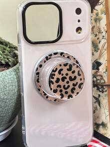 1pc INS High-End Leopard Polka Dot Magnetic Phone Holder With Unique MagSafe Backplate, Adjustable Slouchy Stand Suitable For Desktop Use - Multicolor - View 6