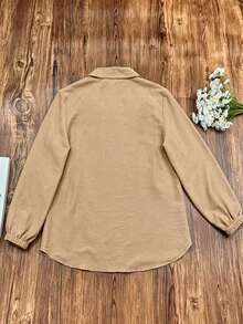 Women's Summer Vacation Set, Fashionable And Elegant Multi-Purpose, Including Elegant Blouse, Shorts And Top, Suitable For Vacation, Beach And Daily Wear - Khaki - View 8