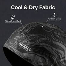 Pañuelo pirata de malla con estampado de camuflaje para hombres, accesorio de cabeza transpirable para streetwear, hip hop, skateboarding y ciclismo - Negro - Ver 9