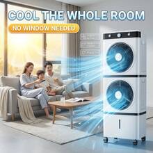 Portable Air Cooler 4 Ice Packs, 3-In-1 Evaporative Cooling Fan, Quiet Room Cooler For Bedroom Office - 查看 1