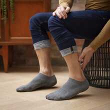 Gentle Grip Gentle Grip - 9 Pack Mens Diabetic Trainer Socks Extra Wide Socks For Swelling - 灰色 - 查看 3