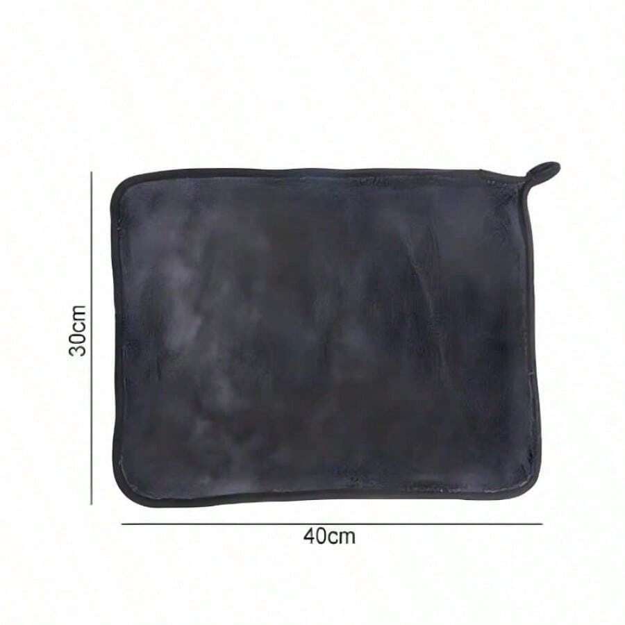 Toalla de Microfibra Twisted Loop 600GSM 30x40cm Secado Rapido para Auto Negra - Negro - Ver 1