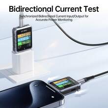 FNIRSI FNB-C2 Type-C 快充测试仪 PD3.1 240W 最大功率 数字电流表 电压表 移动电源 手机测试仪 - 黑色 - 查看 4