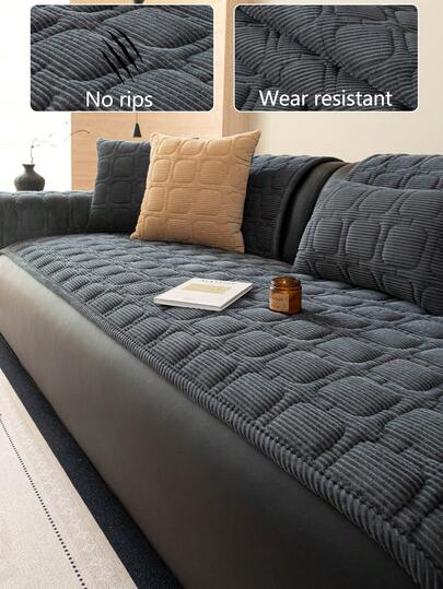 1 chiếc vỏ đệm sofa dùng được cả bốn mùa, kiểu dáng hiện đại tối giản, chống trượt, chống bụi và có thể giặt, mềm mại và không phai màu, thân thiện với thú cưng, phù hợp với sofa góc, phòng ngủ, văn phòng, phòng khách.