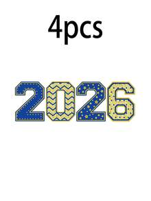 2026 毕业典礼 11 件套蓝金装饰套装：包含 22 个户外派对插牌、毕业庆典横幅和草坪标牌 - 适用于毕业季庭院装饰、节日庆典、庭院装饰、拍照道具、毕业季和派对用品（蓝金） - 多色 - 查看 8