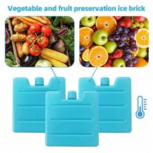 3PCS Mini Ice Bricks Set Freezer Blocks Reusable Freezer Cooler Bag For Lunch Box Travel Picnic Outdoor Activities Blue - View 1
