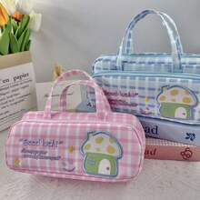 Túi đựng văn phòng phẩm thiết kế mới dễ thương, kiểu thêu, dung tích lớn, họa tiết nhà cửa, hộp đựng bút dùng hàng ngày. - Nhiều màu - Xem 11