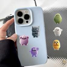 500 st/rulle söta fluffiga monsterklistermärken, kawaii lurviga varelser klistermärken i rulle för gör-det-själv-dagbok, gitarr, laptop, kuvertförsegling och presentinslagning - Multifärgad - Visa 3