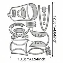 1 khuôn cắt kim loại hình chiếc giày em bé, thích hợp cho việc tự làm sổ lưu niệm, thiệp chúc mừng và các sản phẩm thủ công bằng giấy. - LG26-7907 - Xem 3