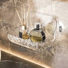 Kệ acrylic phòng tắm, giá treo tường đựng đồ dùng vệ sinh cá nhân, mỹ phẩm, không cần khoan. - Nhiều màu - Xem 9