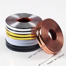 1 pieza 3 metros x 2cm Cenefa decorativa autoadhesiva de PVC, Tira de sellado autoadhesiva, Cenefa decorativa de pared autoadhesiva de PVC, Tira de sellado de bordes de pared, Tira de cobertura de huecos de puerta/ventana/mueble, Borde decorativo autoadhesivo anticolisión para papel de pared, Adecuado para bordes de pared, huecos de puertas/ventanas, bordes de muebles y protección anticolisión - C - Ver 4