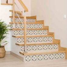 Multicolor Geometric Talavera Tile Stickers 4x4 Inch 24 Pack Self Adhesive Wall Decals Easy Peel And Stick For Kitchen Bathroom Stair Decor - Multicolor - View 1