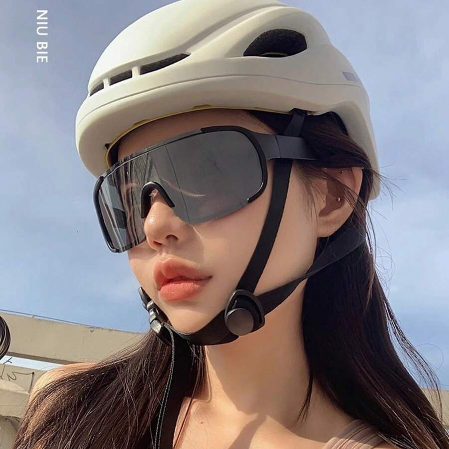 Mountaineering Snow Goggles For Men And Women, Outdoor Cycling Windproof Climbing Hiking Snow Mountain Skiing Goggles - Gọng đen với viền thủy ngân xanh - Xem 1