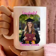 Personalized 2026 Graduation Mug - Name And Year Graduation Cap Mug, Graduation Theme Mug, Personalized "Class Of 2026" Ceramic Tea/Coffee Cup, No Assembly Required, Suitable For Graduation Gift, Birthday, Party Favors - Multicolor - View 10