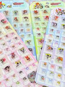 THE POWERPUFF GIRLS Bộ 4 hình dán 3D nổi bật chủ đề Nữ thần Powerpuff [Phổ biến], trong suốt, chống thấm nước, thích hợp cho nhật ký, album, hình dán hoạt hình, sách dán, đồ chơi bóp, mèo, hải cẩu, hình dán kẹo, sách dán, mèo, đồ chơi bóp. - Nhiều màu - Xem 1
