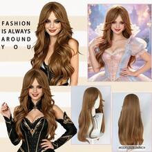 Long Curly Wavy Middle Part Light Purple/Blonde/White/Red/Brown/Light Blonde Synthetic Anime Cosplay Wigs For Women, Natural Looking Heat Resistant Wig, Easy To Style For Daily Wear, Holiday Party, Comic Con & Gift For Her, Beginner Friendly - Multicolor - View 6