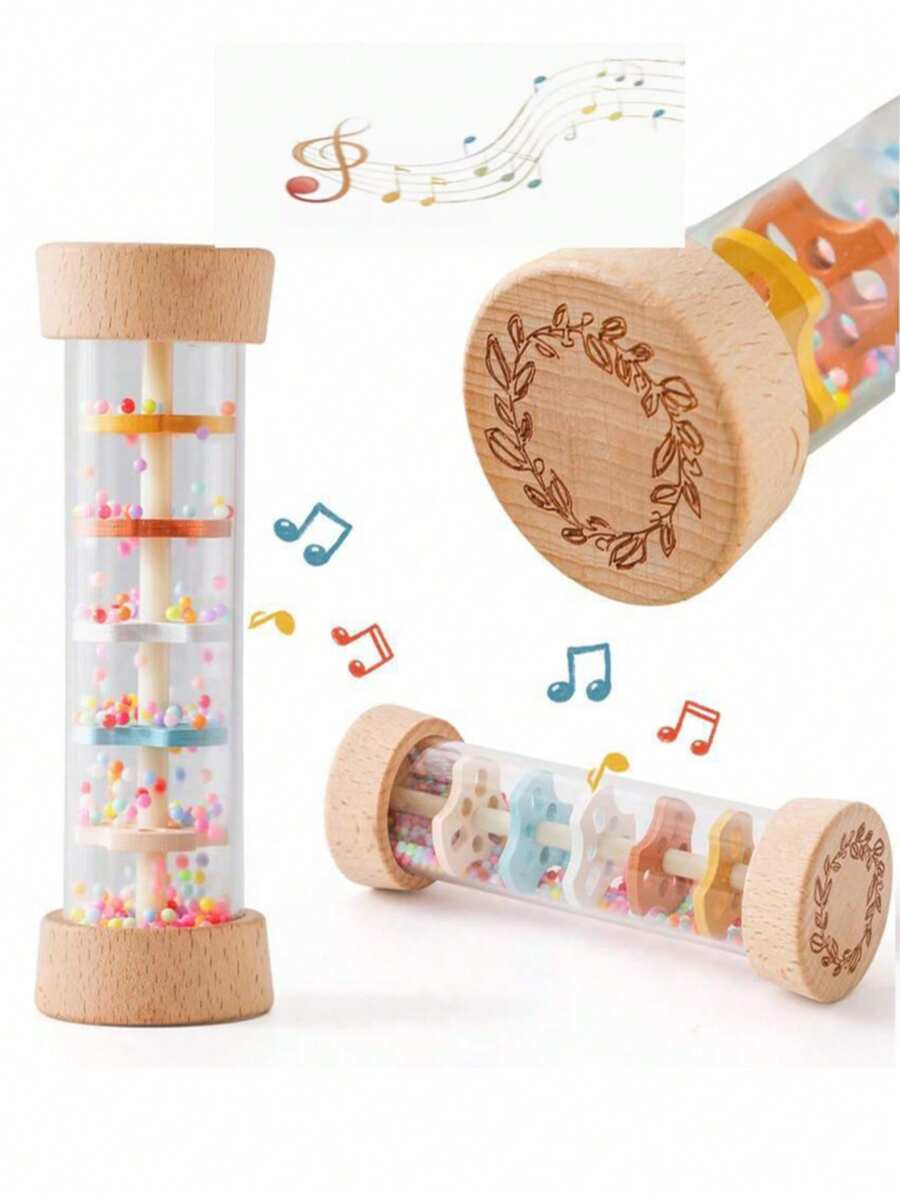 Gậy mưa bằng gỗ cho trẻ em - Đồ chơi tạo ra âm thanh êm dịu giúp bé ngủ ngon, nhạc cụ, đồ chơi cho trẻ sơ sinh
