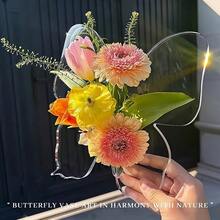 INS-Style Transparent Acrylic Butterfly-Shaped Vase, A Popular And Creative Home Desktop Decoration, And A Flower Arranger For Decorating The Bedrooms And Living Rooms Of Young People. - Nhiều kiểu dáng - Xem 4