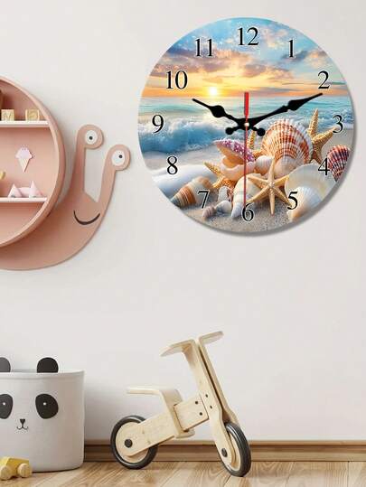 Reloj de pared de madera con textura de mármol minimalista moderno - 10-12 pulgadas, silencioso sin tic-tac, movimiento de cuarzo japonés, funciona con pilas (AA no incluidas) - Elegante decoración del hogar para sala de estar, dormitorio, cocina, oficina - Regalo perfecto para Navidad, Año Nuevo, Día de San Valentín, Reloj de pared para sala de estar