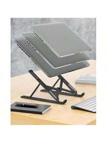 Laptop Stand 10-Levels Angles Adjustable Computer Stand- Compatible With All Laptops And  Height Adjustable Portable Laptop Stand -Extra Large Foldable Computer Stand For Desk - Ergonomic,Tablet Phone Stand  Stand Holder - 粉紅色 - 查看 6