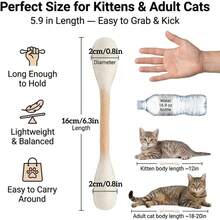 6件套猫玩具，大号棉签咀嚼玩具，毛毡互动踢棒，理想的宠物礼物 - 彩色 - 查看 4