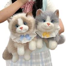 Kids Dolls - Ragdoll Cat Brown and Blue Bow Bib - View 6